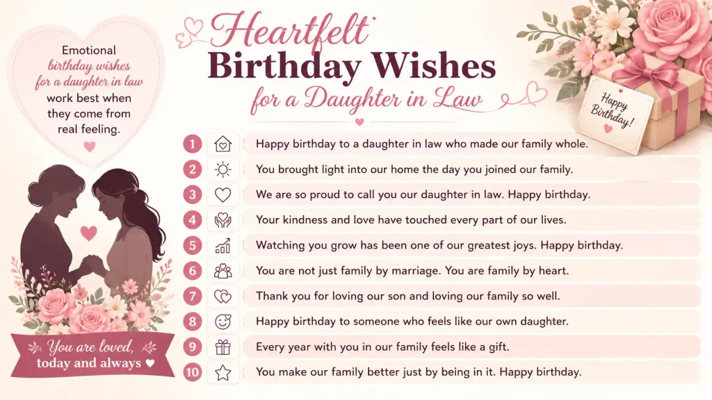 Birthday Wishes for a Daughter in Law
