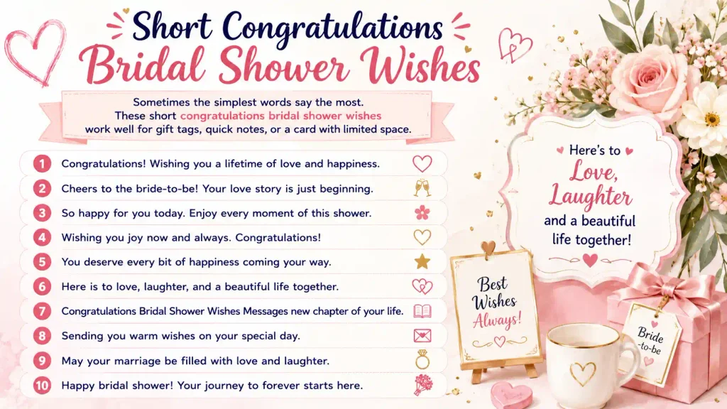 Congratulations Bridal Shower Wishes Message