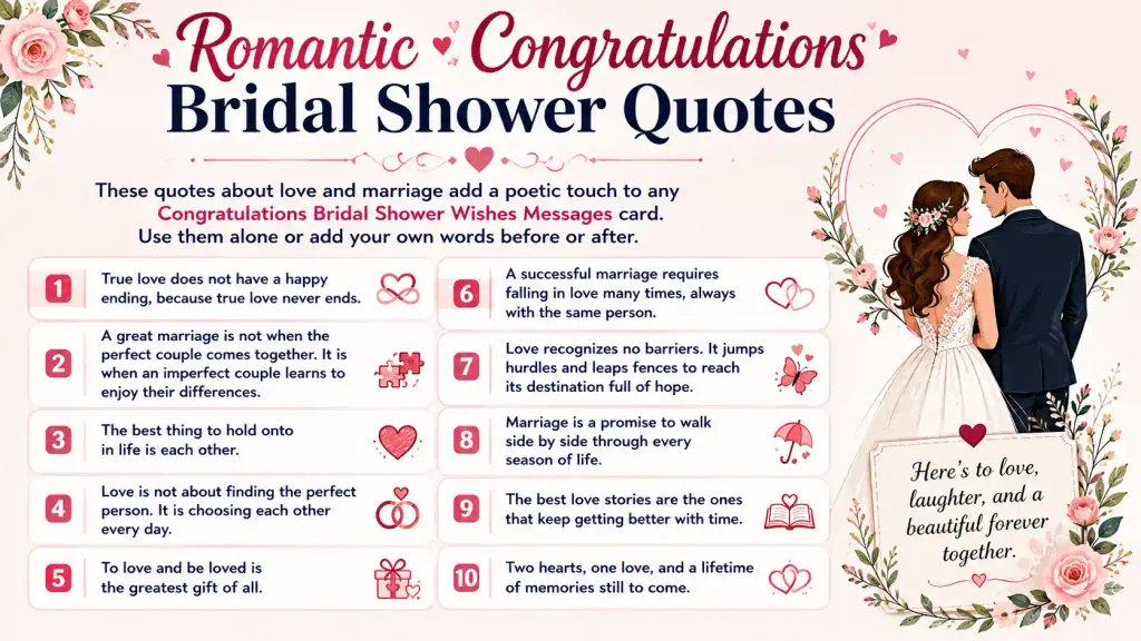 Congratulations Bridal Shower Wishes Messages