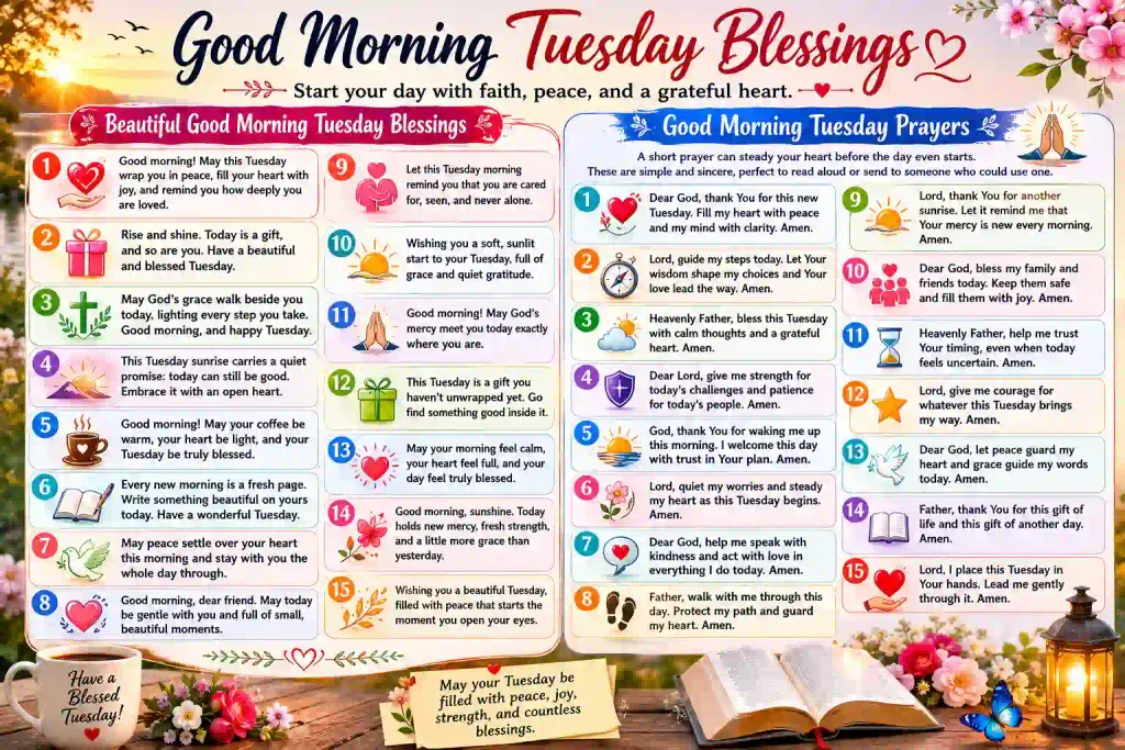 Good Morning Tuesday Blessings