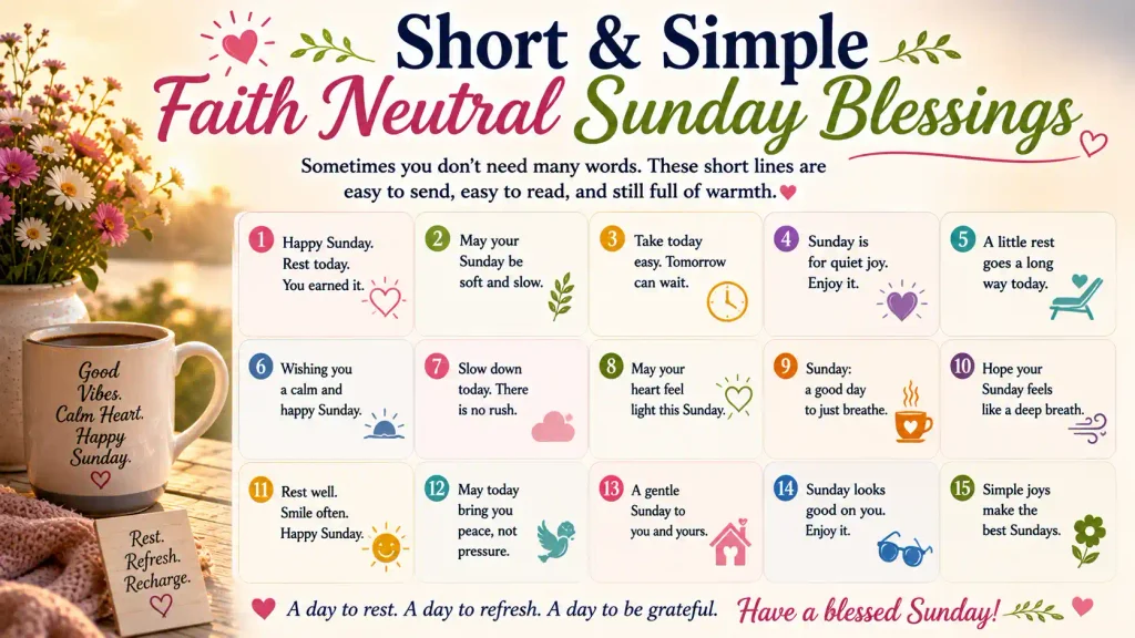 Faith Neutral Sunday Blessings