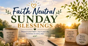 Faith Neutral Sunday Blessings