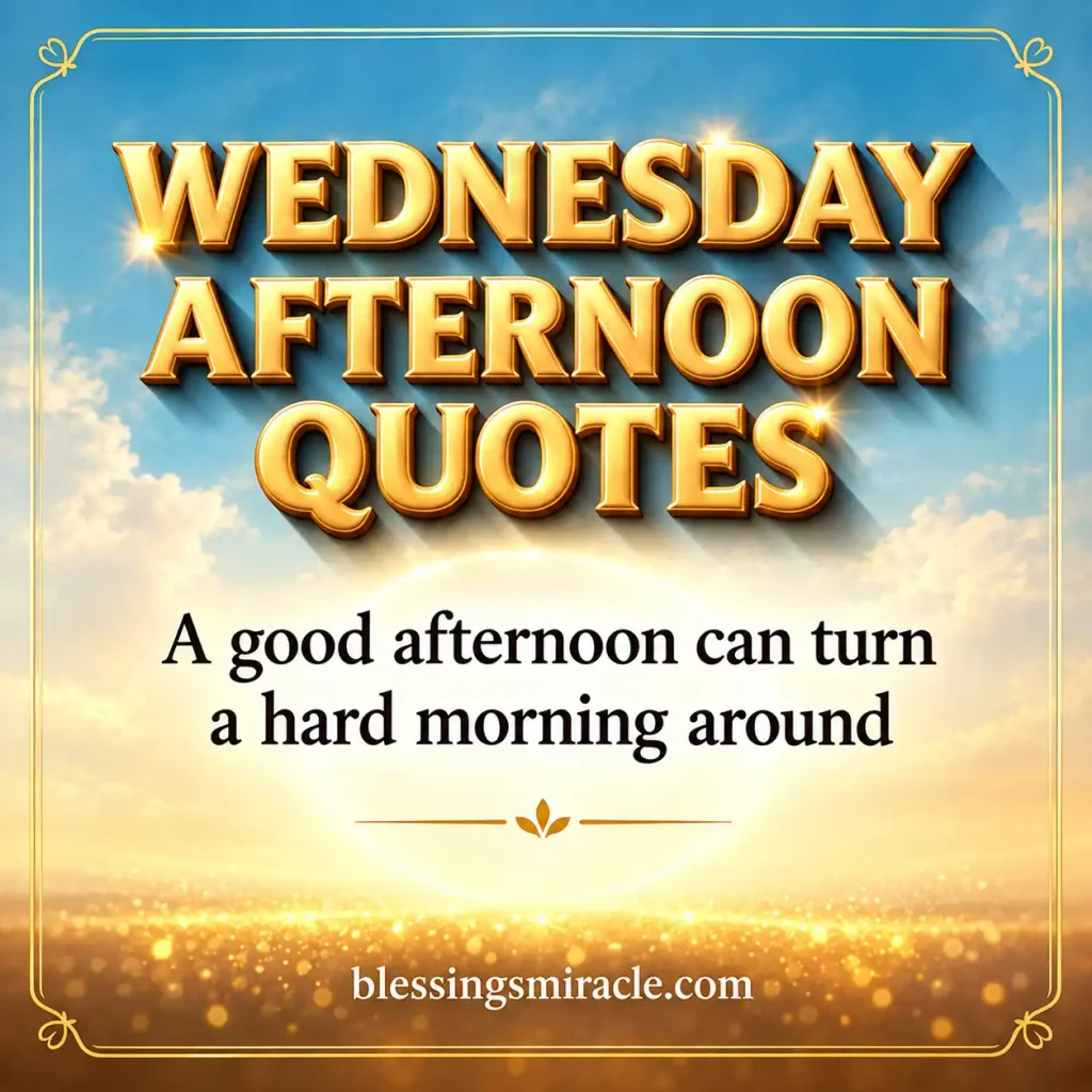 Wednesday Afternoon Blessings